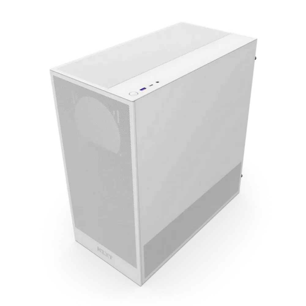 Carcasă PC NZXT H5 Flow, Midi-Tower, Fără PSU, Alb