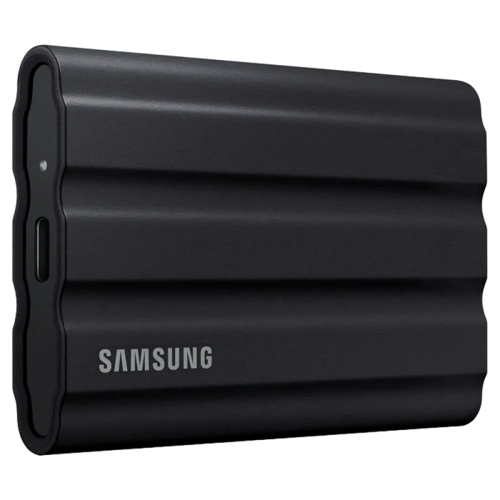 Внешний портативный SSD накопитель Samsung Portable SSD T7 Shield, 1 ТБ, Чёрный (MU-PE1T0S/WW)