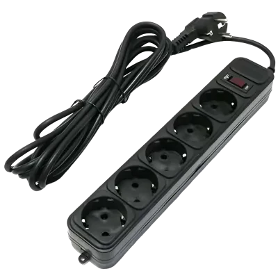 Prelungitor electric Ultra Power UP3-B-10PPB, 5 Prize, 3m, Negru
