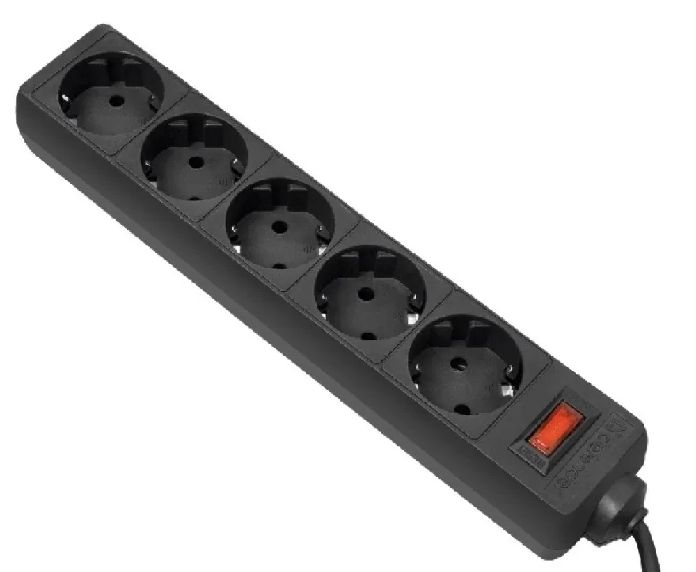 Prelungitor electric Ultra Power UP3-B-15PPB, 5 Prize, 4,5m, Negru