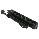 Prelungitor electric Ultra Power UP6-B-10PPB, 6 Prize, 3m, Negru