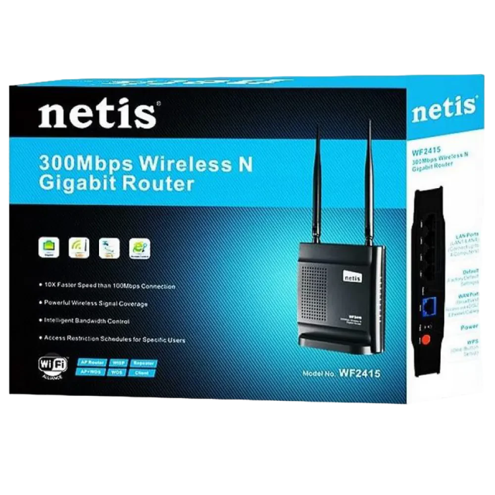 Router fără fir Netis WF2415, Negru