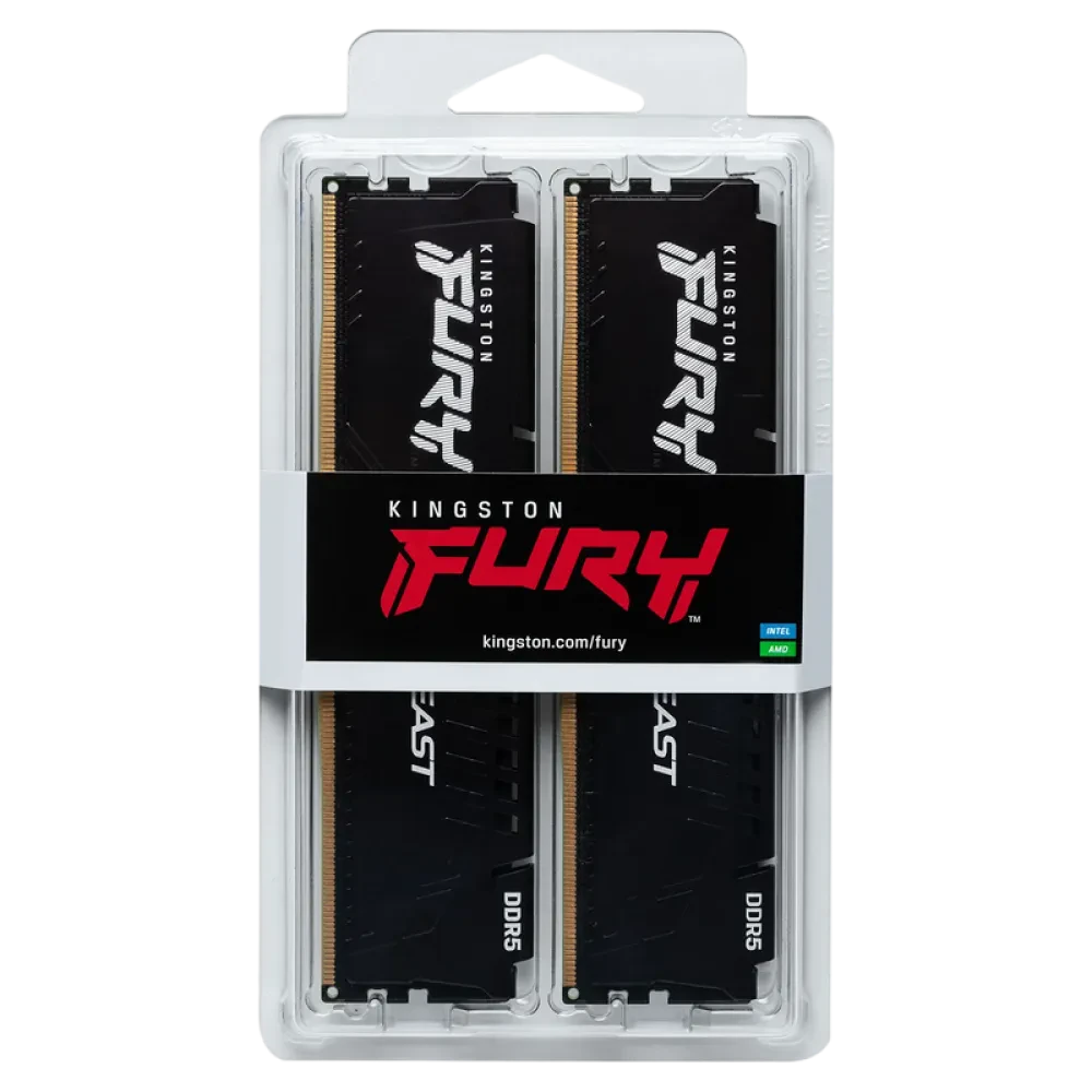 Memorie RAM Kingston FURY Beast, DDR5 SDRAM, 6000 MHz, 64GB, KF560C36BBEK2-64