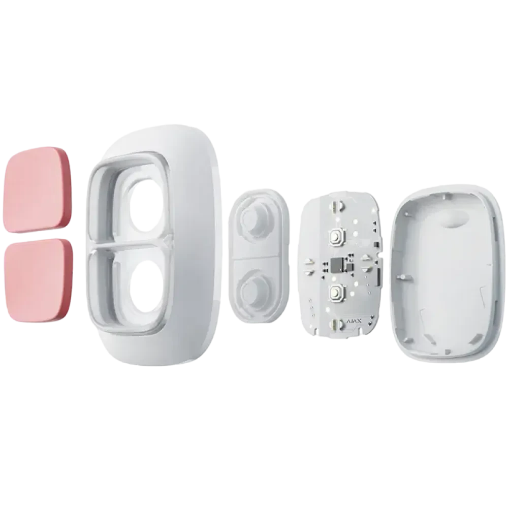 Buton de urgență Ajax DoubleButton, Alb