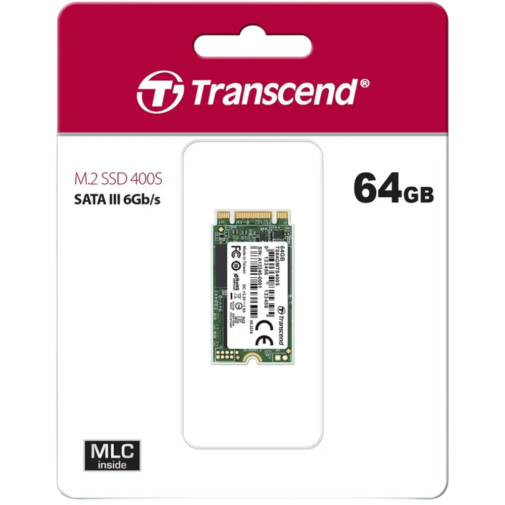 Накопитель SSD Transcend 400S, 64Гб, TS64GMTS400