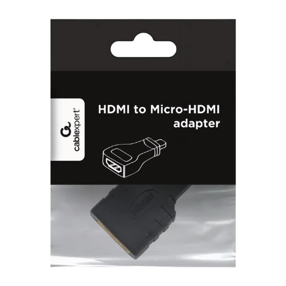 Convertor Video Cablexpert A-HDMI-FD, HDMI (F) - micro-HDMI (M), Negru