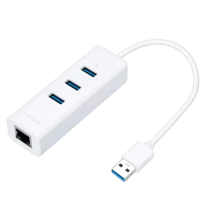 Adaptor USB 3.0 UE330 2 în 1- Adaptor Gigabit Ethernet &amp; 3-Port Hub UE330 TP-LINK