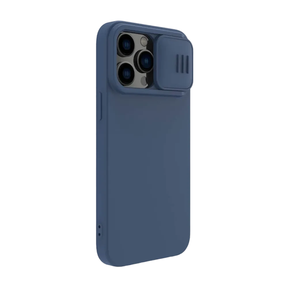 Husă Nillkin iPhone 14 Pro Max, CamShield Silky Silicone, Albastru
