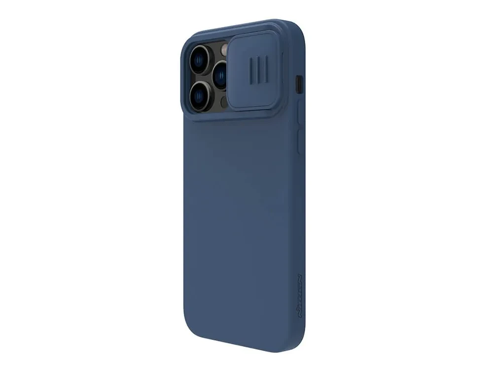 Husă Nillkin iPhone 14 Pro Max, CamShield Silky Silicone, Albastru