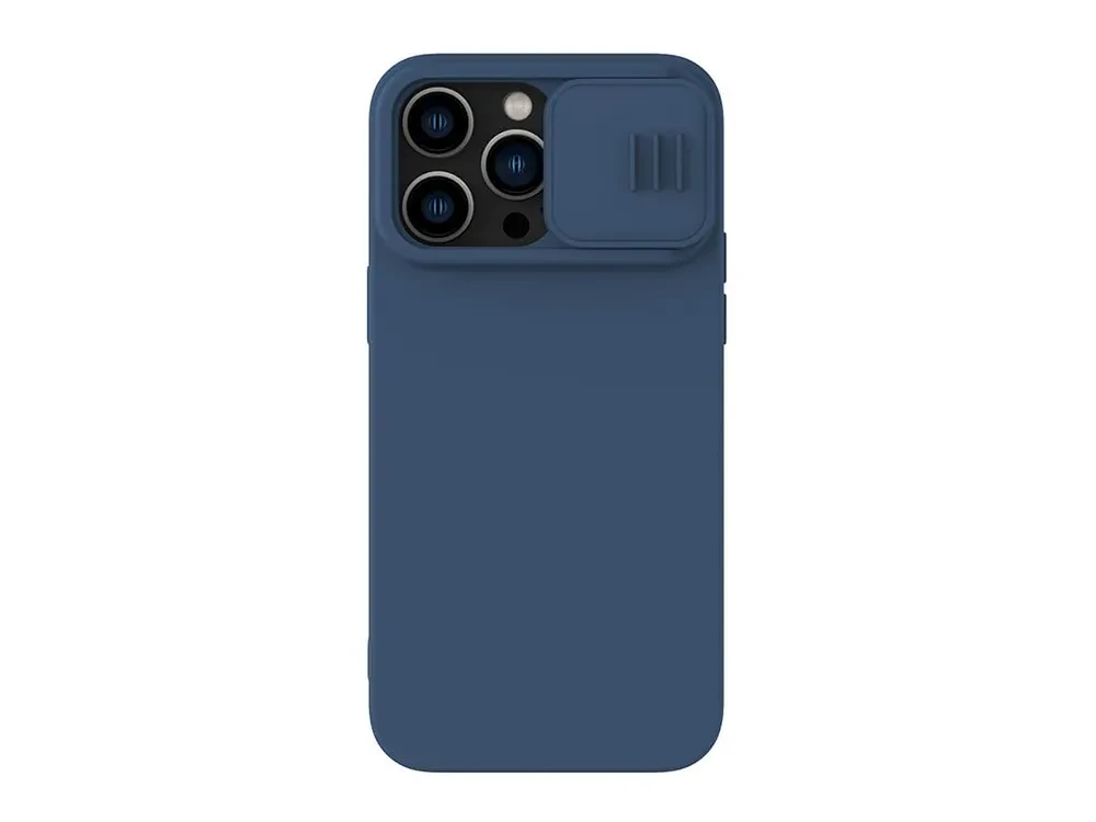 Husă Nillkin iPhone 14 Pro Max, CamShield Silky Silicone, Albastru