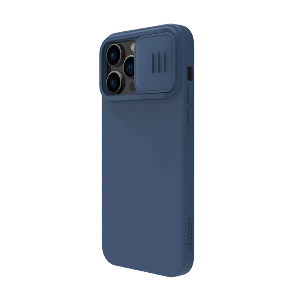 Husă Nillkin iPhone 14 Pro Max, CamShield Silky Silicone, Albastru