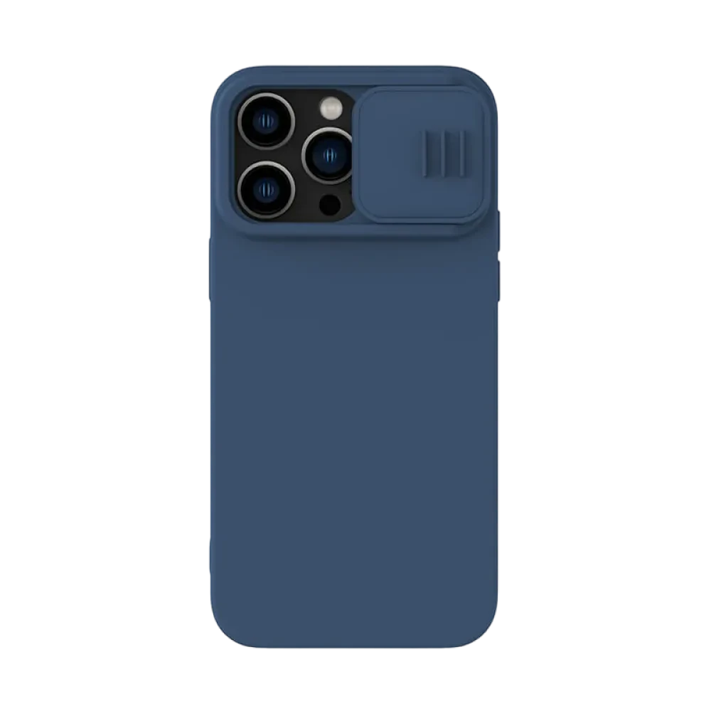 Husă Nillkin iPhone 14 Pro Max, CamShield Silky Silicone, Albastru