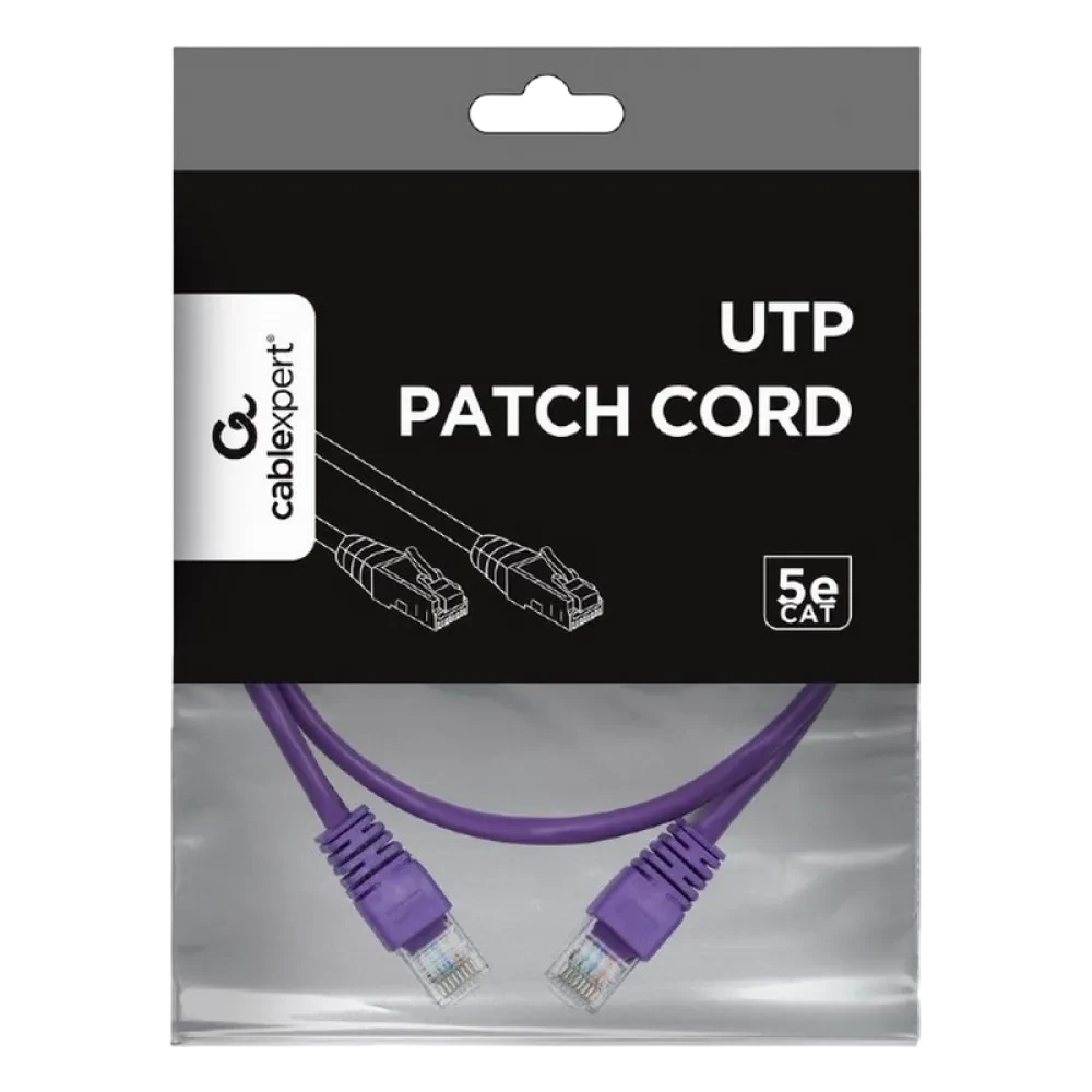Патч-корд Cablexpert PP12-0.5M/V, CAT5e UTP, 0,5м, Фиолетовый