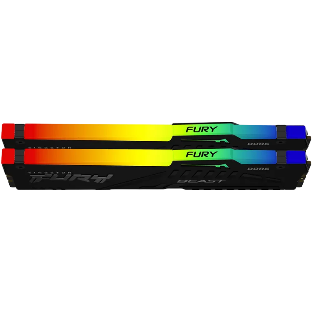 Memorie RAM Kingston FURY Beast RGB, DDR5 SDRAM, 5200 MHz, 64GB, KF552C36BBEAK2-64