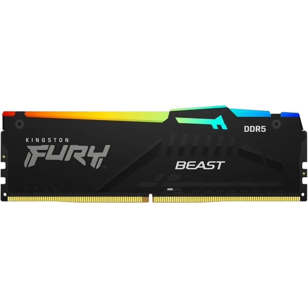 Memorie RAM Kingston FURY Beast RGB, DDR5 SDRAM, 5200 MHz, 64GB, KF552C36BBEAK2-64