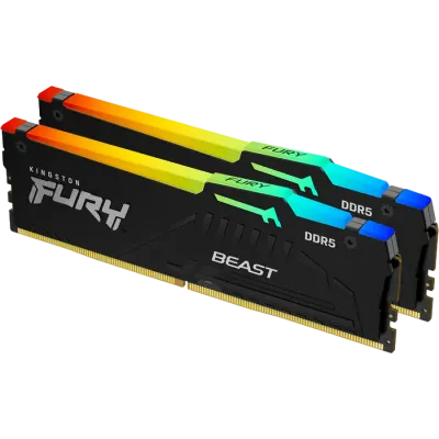 Memorie RAM Kingston FURY Beast RGB, DDR5 SDRAM, 5200 MHz, 64GB, KF552C36BBEAK2-64