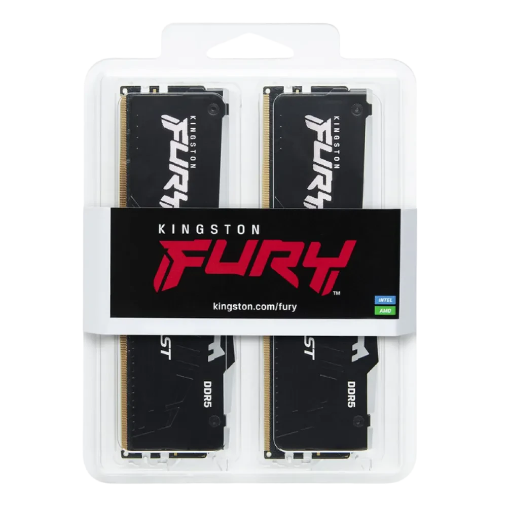 Memorie RAM Kingston FURY Beast RGB, DDR5 SDRAM, 5200 MHz, 64GB, KF552C36BBEAK2-64