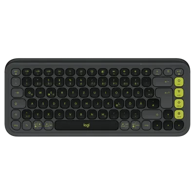 Клавиатура и мышь Logitech POP ICON, Беспроводное, Графит | Зеленый