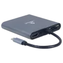 Видеоадаптер Cablexpert A-CM-COMBO6-01, USB Type-C - VGA, HDMI, USB Type-C, USB Type-A, SD card-reader, Серый