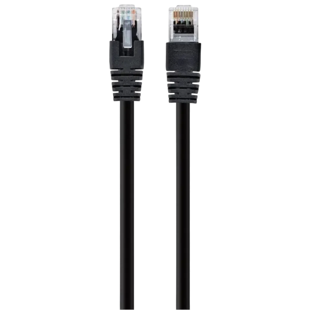 Patch cord Cablexpert PP6U-0.5M/BK, Cat6 UTP, 0,5m, Negru