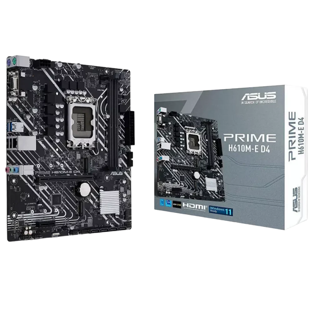 Placă de bază ASUS PRIME H610M-R D4-SI, LGA1700, Intel H610, Micro-ATX