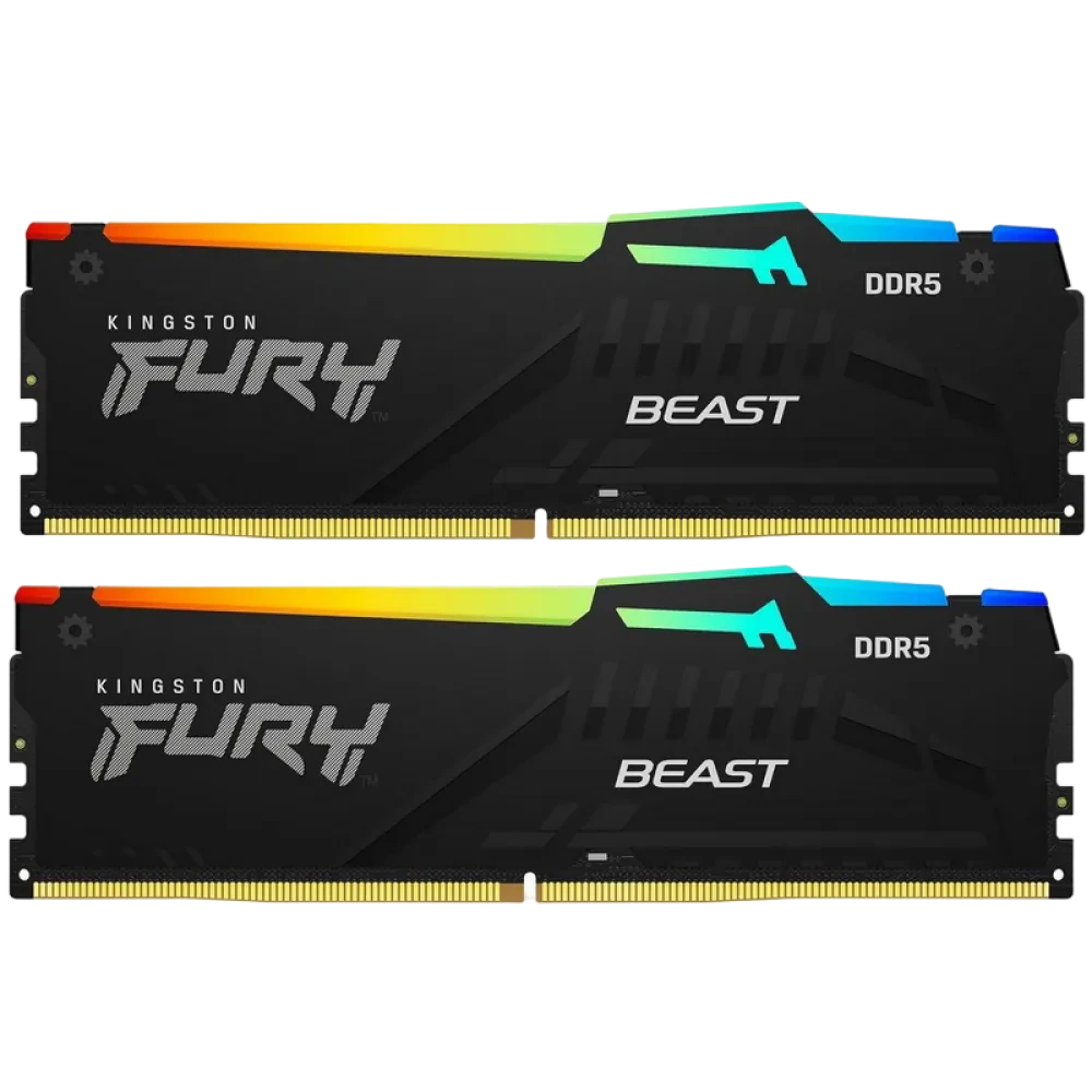 Memorie RAM Kingston FURY Beast RGB, DDR5 SDRAM, 6000 MHz, 64GB, KF560C36BBEAK2-64