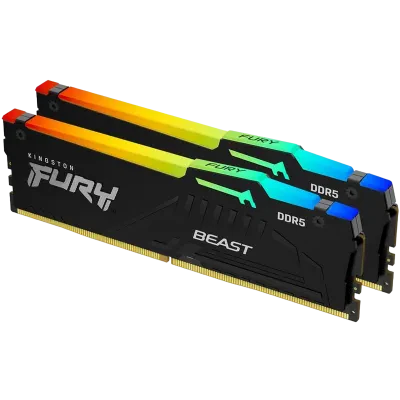 Memorie RAM Kingston FURY Beast RGB, DDR5 SDRAM, 6000 MHz, 64GB, KF560C36BBEAK2-64