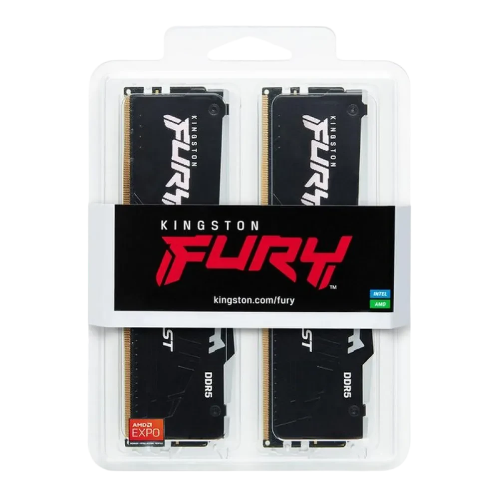 Memorie RAM Kingston FURY Beast RGB, DDR5 SDRAM, 6000 MHz, 64GB, KF560C36BBEAK2-64