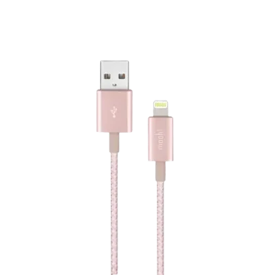 Cablu încărcare și sincronizare Moshi iPhone Lighting USB Cable, USB Type-A/Lightning, 1,2m, Roz