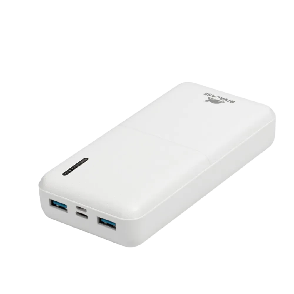 Acumulator extern Rivacase VA2572, 20000mAh, Alb