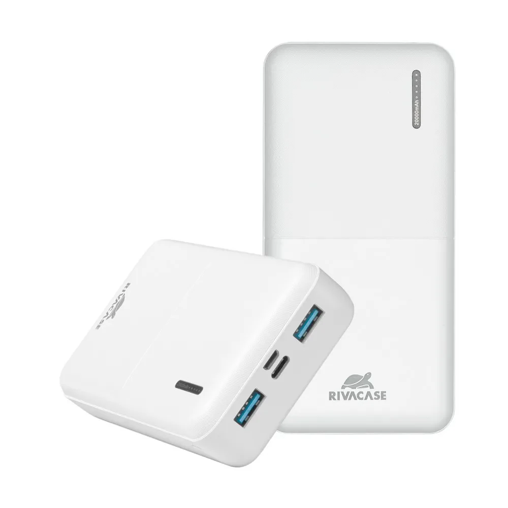 Acumulator extern Rivacase VA2572, 20000mAh, Alb