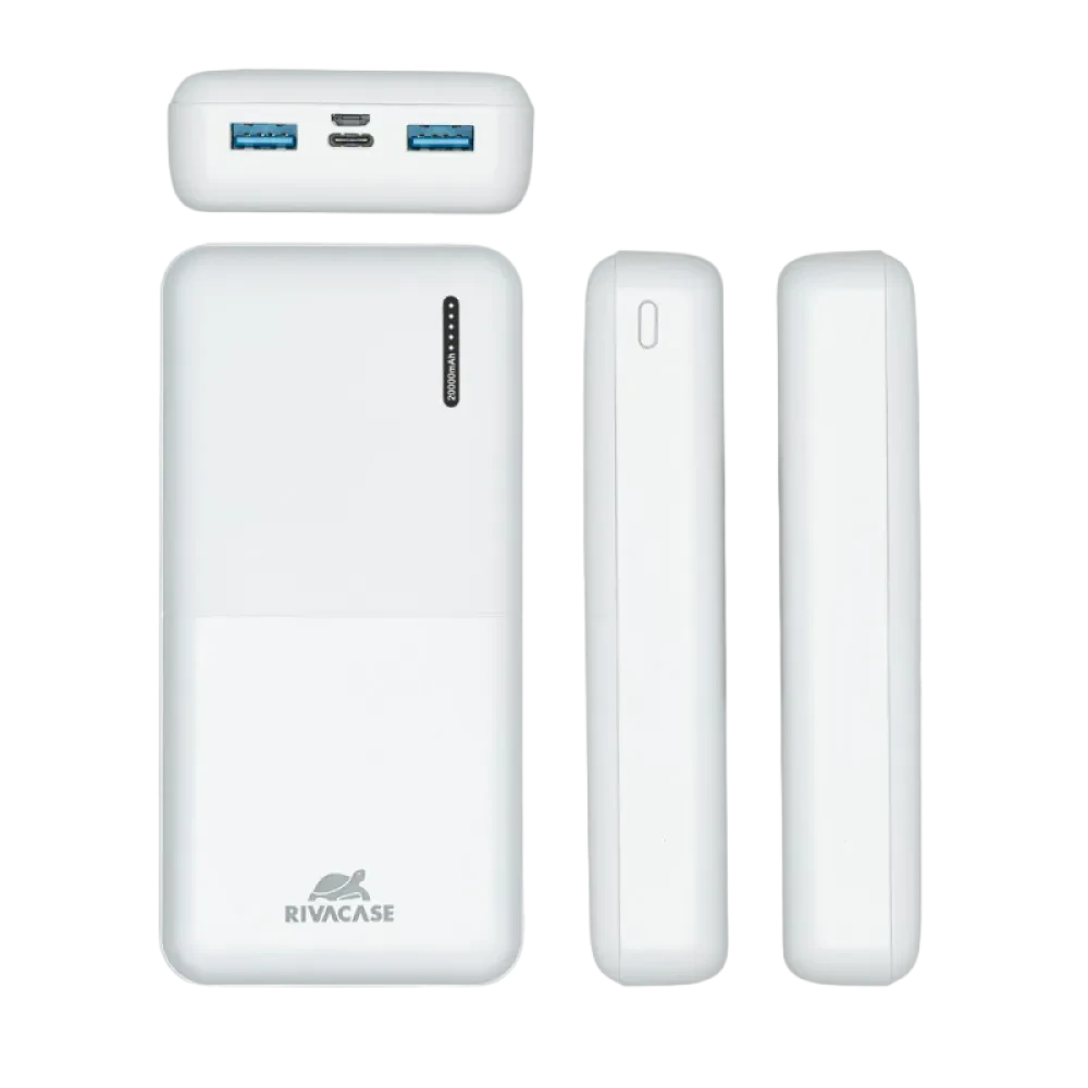 Acumulator extern Rivacase VA2572, 20000mAh, Alb