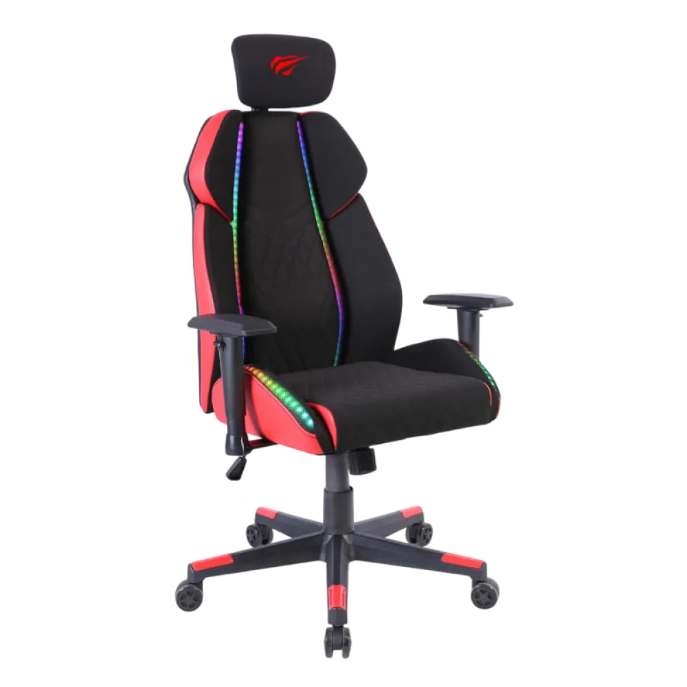 Scaun Gaming Havit GC938, PU Piele, Negru | Roșu