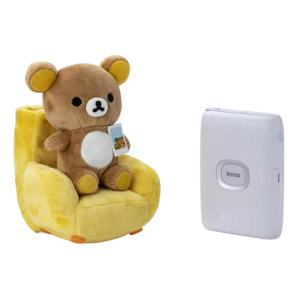 Imprimantă foto instax Mini Link 2 Rilakkuma Special Edition, 62 x 46 mm, Clay White