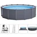 INTEX Piscină GRAPHITE GRAY PANEL 478Х124cm, 16805L, cadru metalic