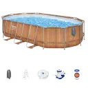 Bestway Бассейн Power Steel Oval 610х366х122 см, 20241Л, метал каркас
