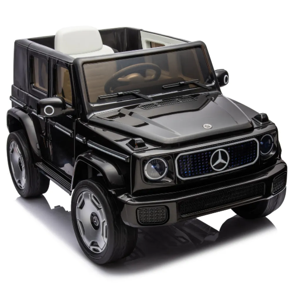 Машина MERCEDES-BENZ EQG, Аккумулятор 12V9AH, 2 мотора 90W, EVA колеса, кожаные сидения