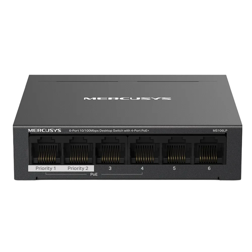 Switch de rețea MERCUSYS MS106LP, 4x IEEE 802.3af/at