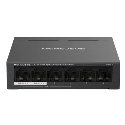 Switch de rețea MERCUSYS MS106LP, 4x IEEE 802.3af/at