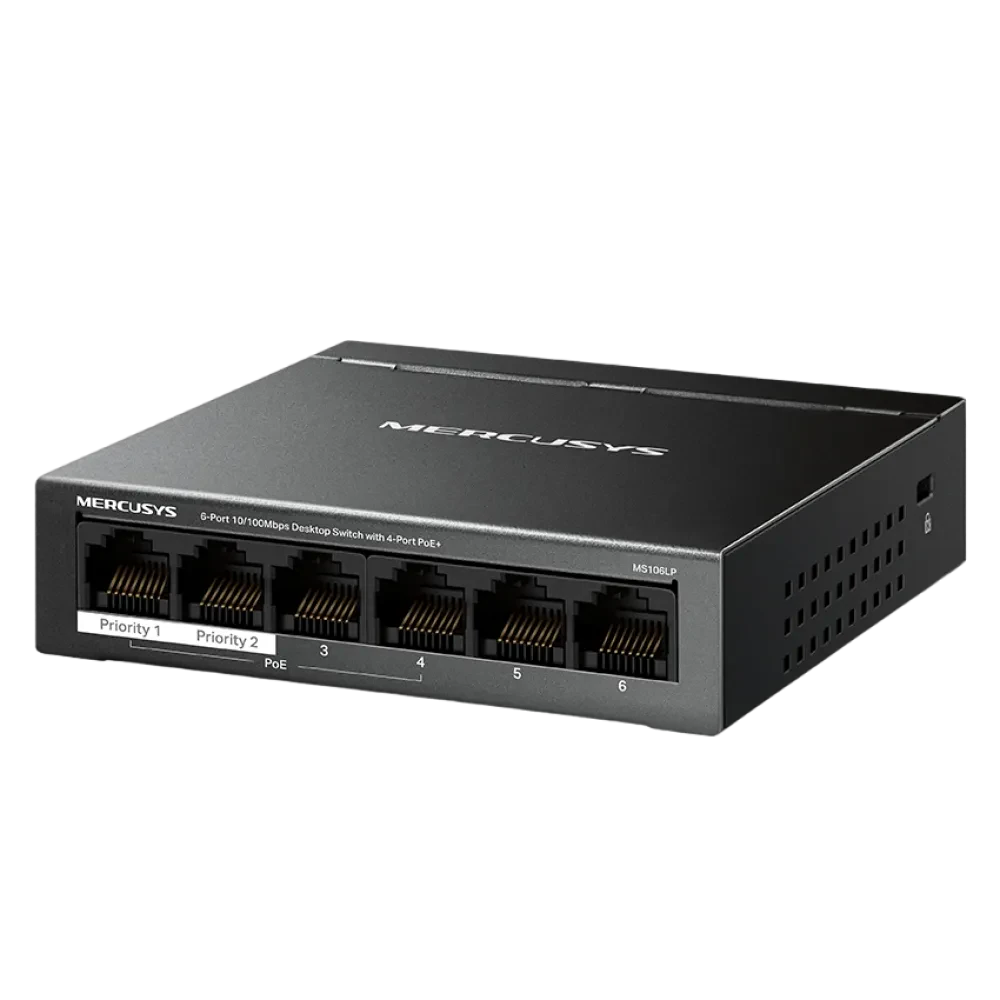 Switch de rețea MERCUSYS MS106LP, 4x IEEE 802.3af/at