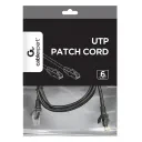 Patch cord Cablexpert PP6U-1M/BK, Cat6 UTP, 1m, Negru