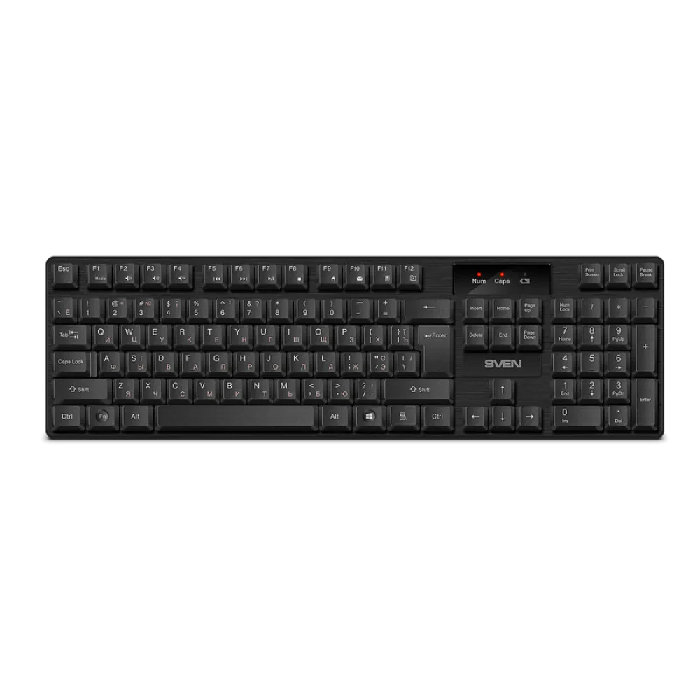 Tastatură SVEN KB-C2300W, Fără fir, Negru