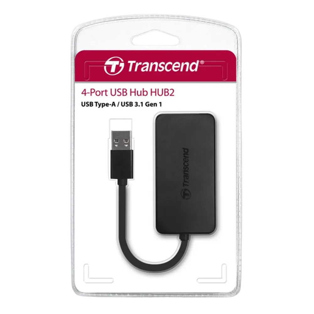 USB-концентратор Transcend HUB2, Чёрный