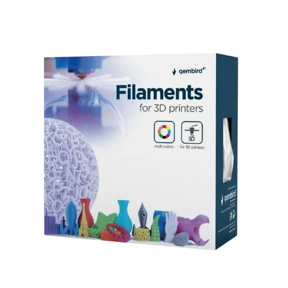 Нить для 3D-принтера Gembird 3DP-PLA1.75HY-01-BK, PLA, Черный, 1.75 мм, 1кг