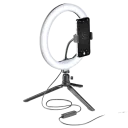 Lampă circulară Cellularline Selfie Ring Multicolor - Universale, Negru