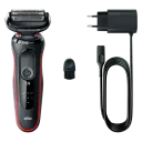 Электробритва мужская Braun 51-R1000s, Черный | Красный