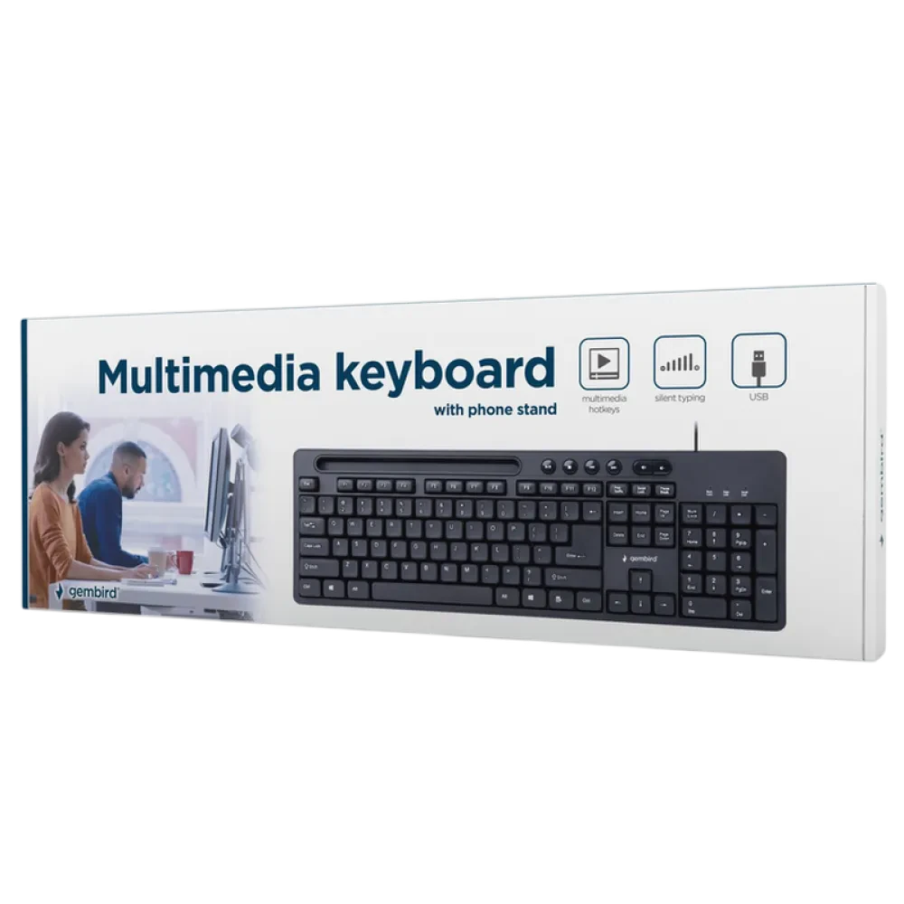Клавиатура Gembird KB-UM-108, Проводное, Чёрный