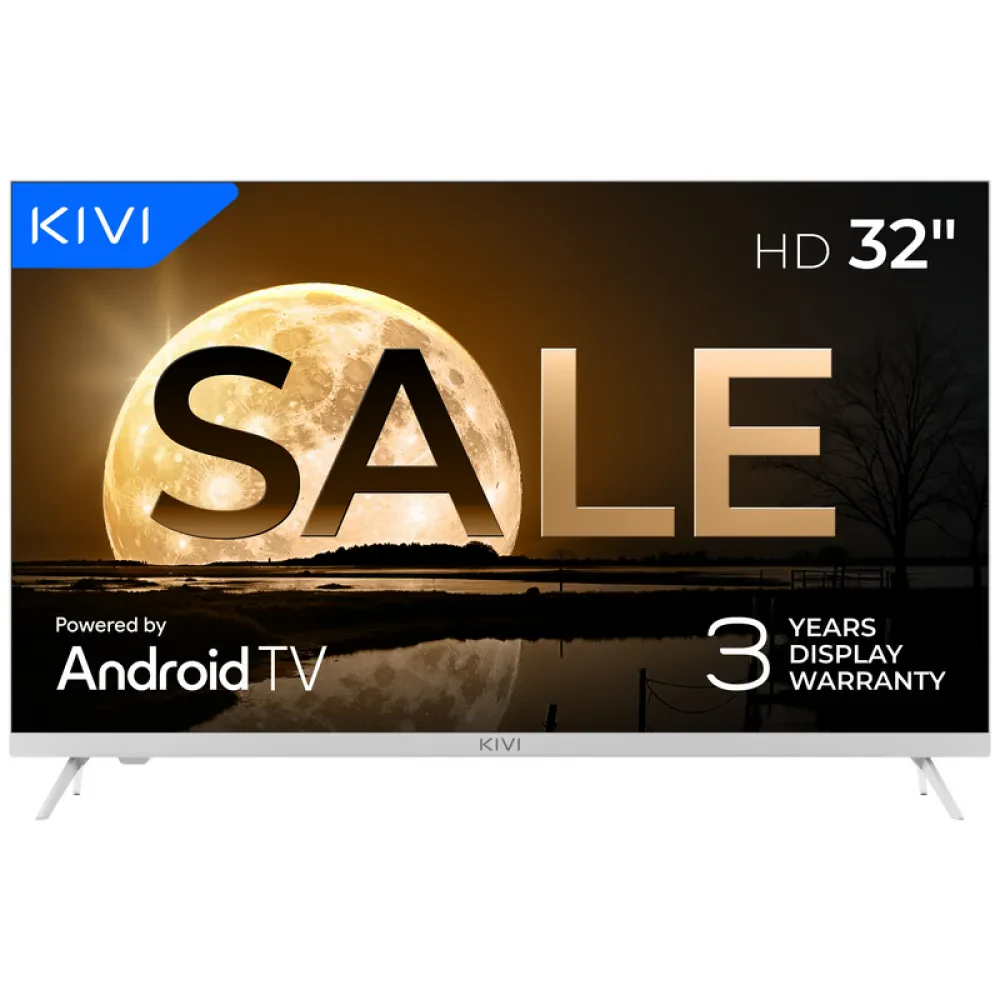 32" LED SMART TV KIVI 32H760QW, 1366x768 HD, Android TV, Alb