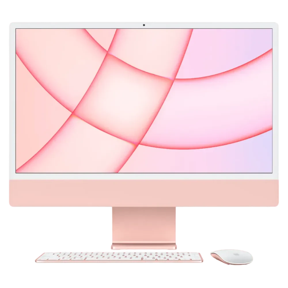 Моноблок Apple iMac A2873, 24", M3 with 8-core CPU and 10-core GPU, 8Гб/512Гб, macOS Sonoma, Розовый