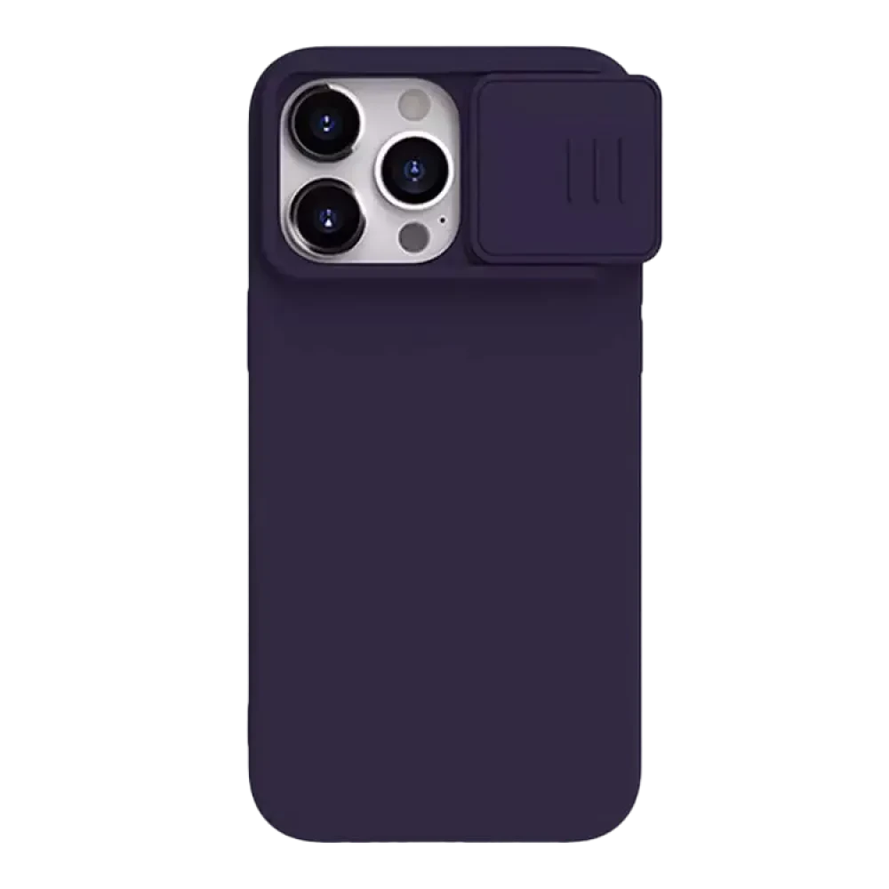 Чехол Nillkin iPhone 15 Pro Max, CamShield Silky Silicone, Dark Purple